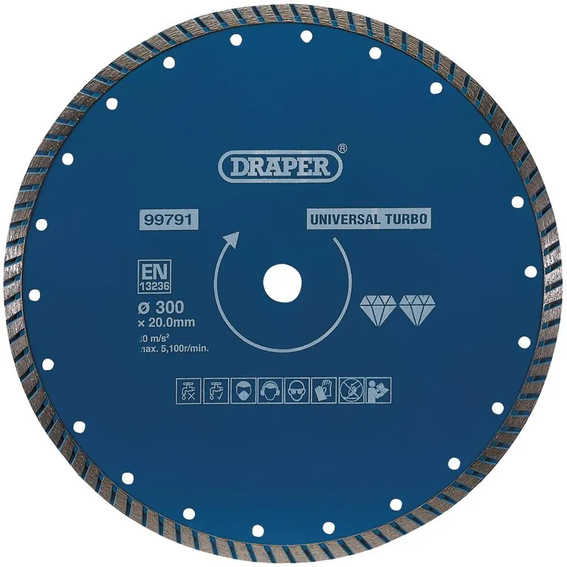 Draper 99791 Turbo Diamond Blade (300mm)