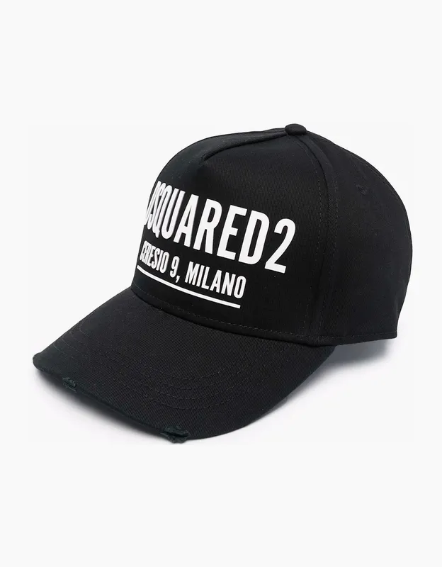 Dsquared2 Mens Cap Black-White Cotton - One Size