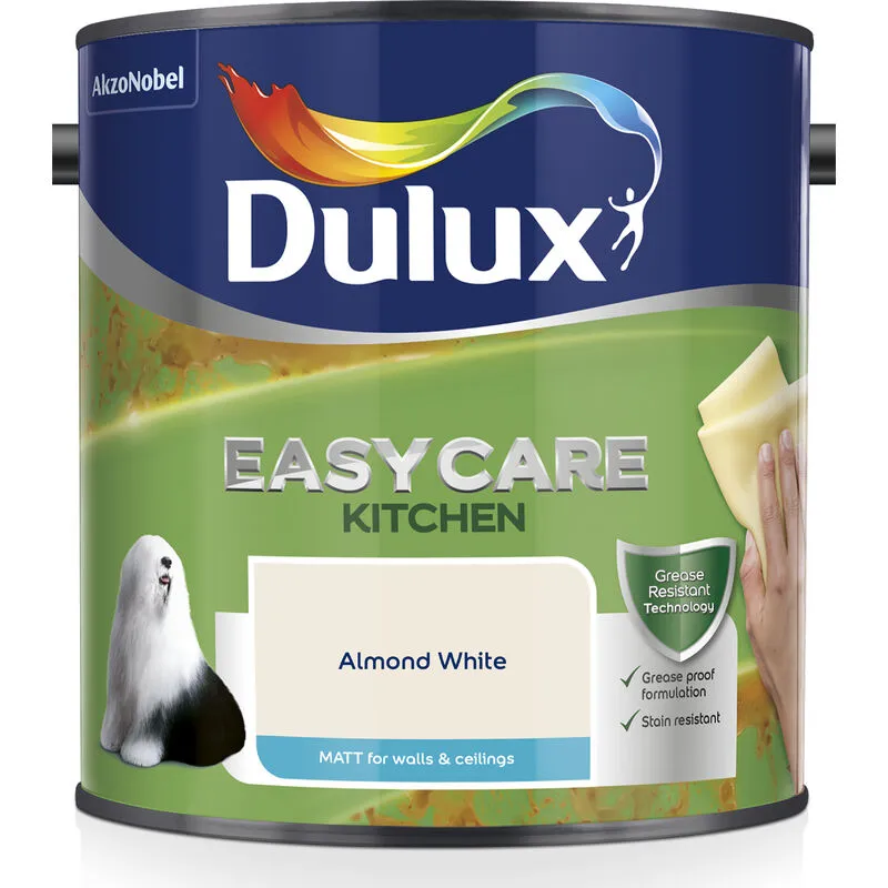 Dulux Easycare Kitchen Matt, Almond White 2.5L