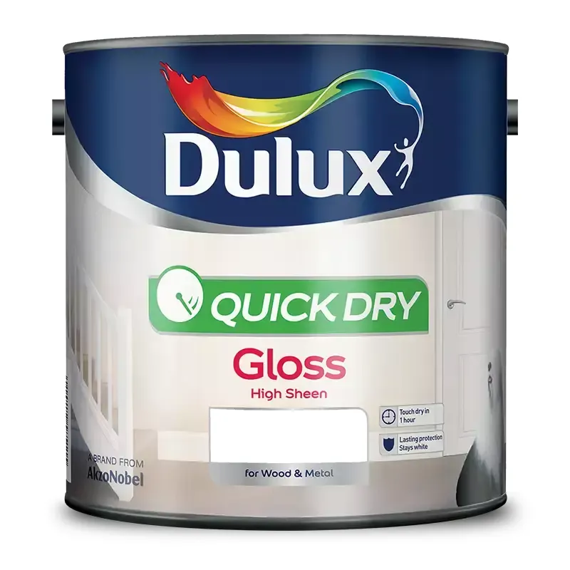 Dulux Quick Dry Gloss, Pure Brilliant White 750ml