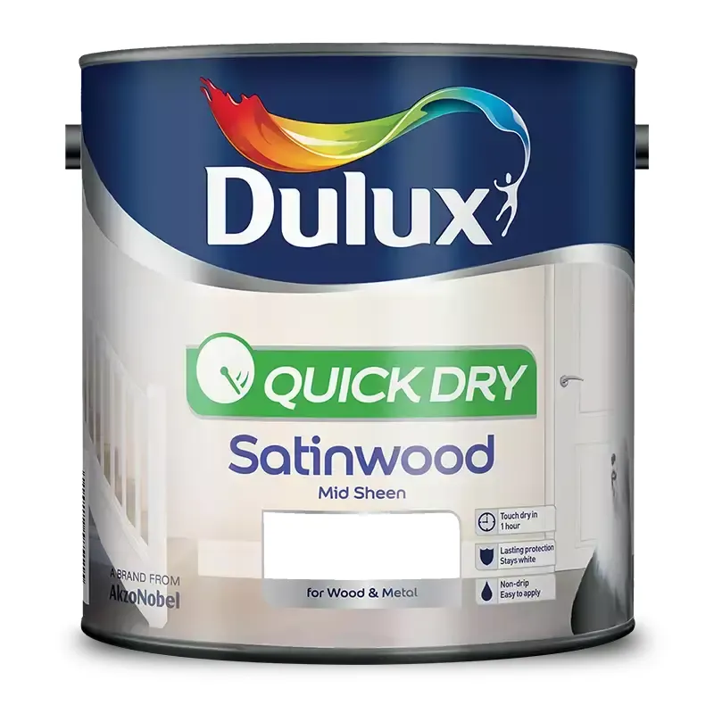 Dulux Quick Dry Satinwood, Jasmine White 750ml