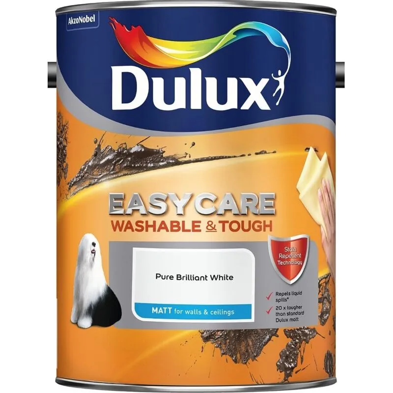 Dulux - Retail Easycare Washable & Tough Matt - Pure Brilliant White - 5L