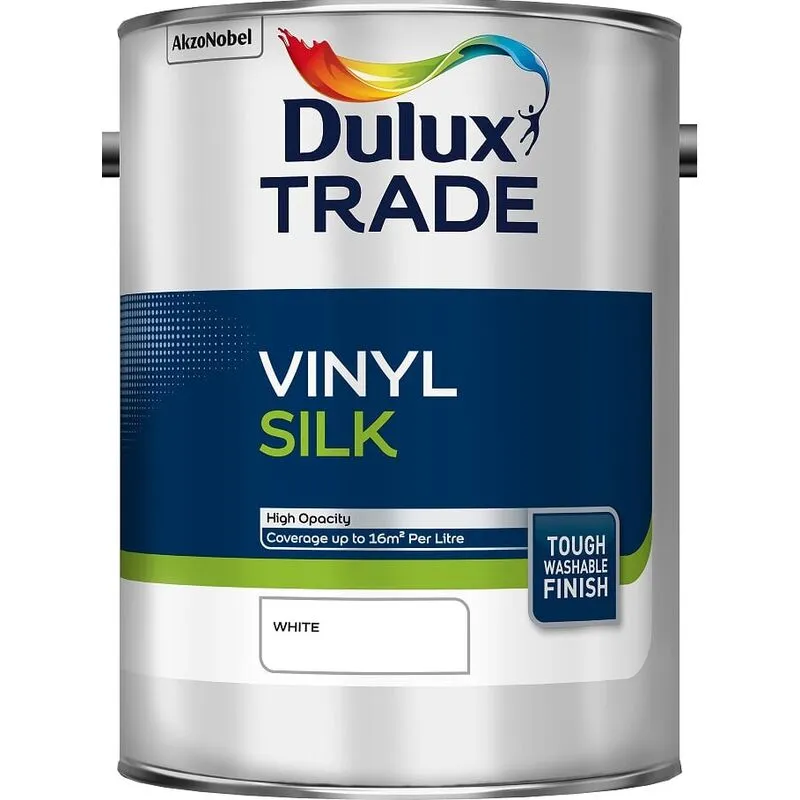 Dulux Trade Vinyl Silk, White 5L
