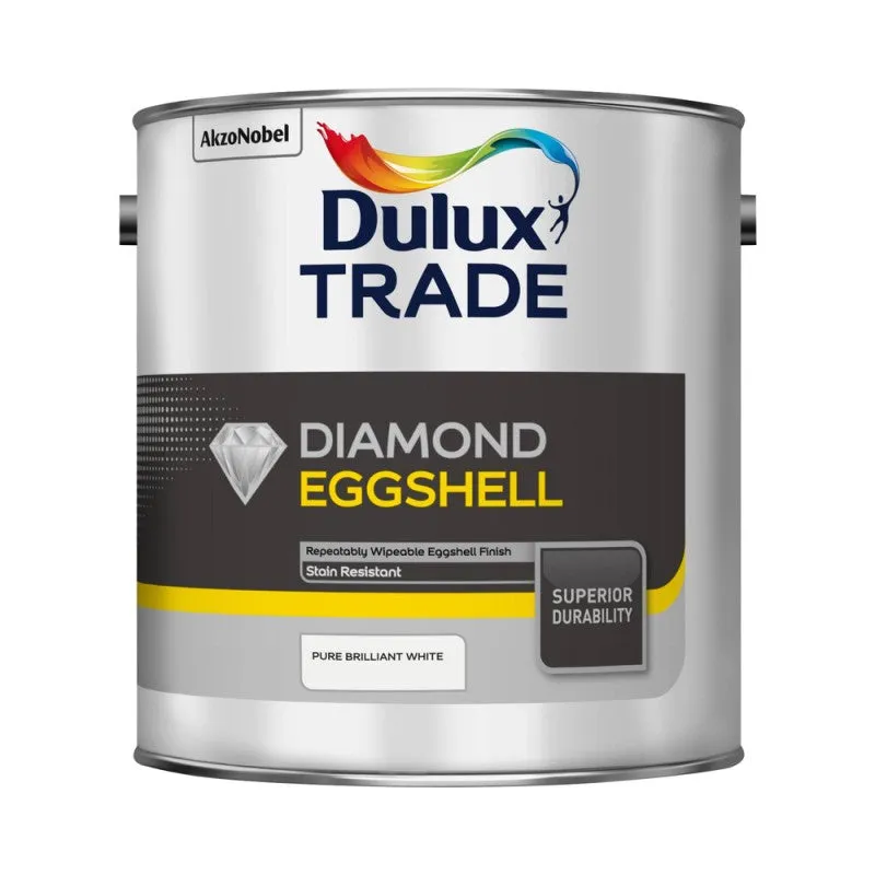 Dulux - Trade Diamond Eggshell - Pure Brilliant White - 2.5L