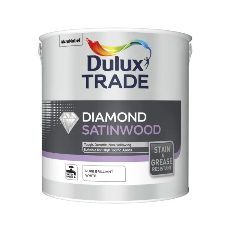 Dulux Trade Diamond Satinwood, Pure Brilliant White 5L
