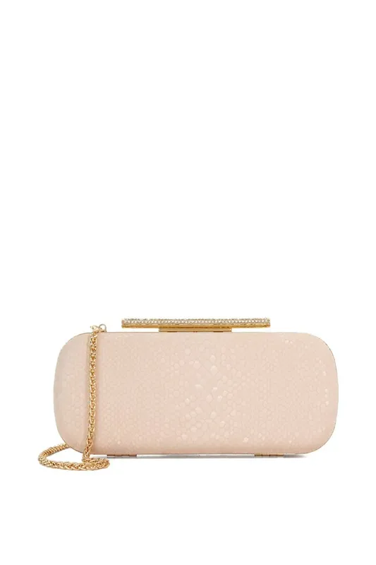 Dune London Women's 'Body' Leather Clutch in Red - Red