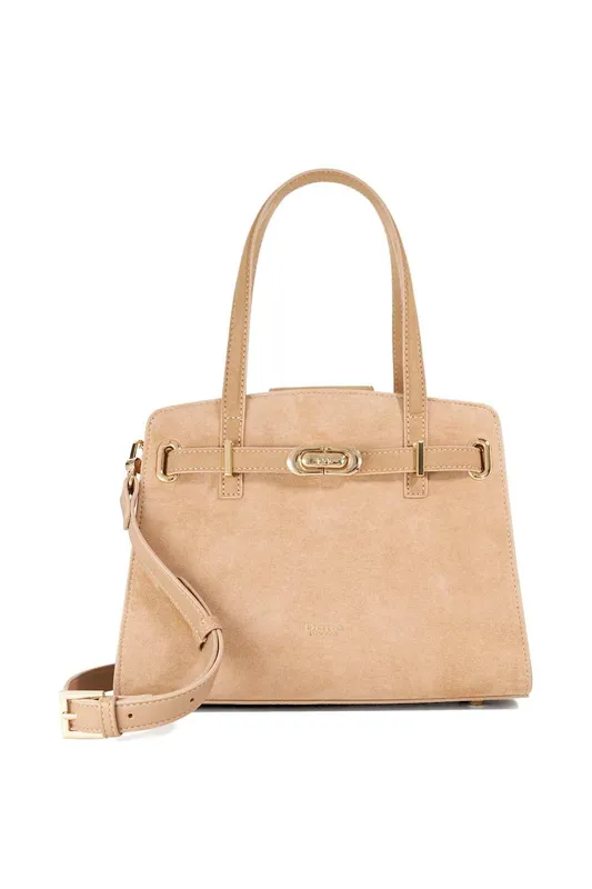 Dune London Women's 'Dinidefine' Suede Bag in Natural Natural