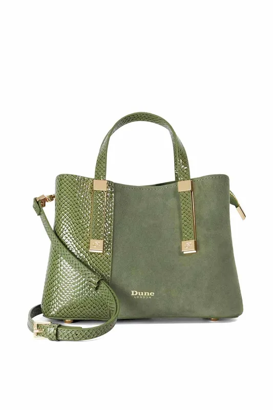 Dune London Women's 'Dinkydorry' Tote Bag in Green Green