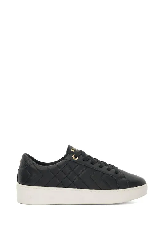 Dune London Women's 'Egent' Leather Trainers in Black Size: 3 - Black