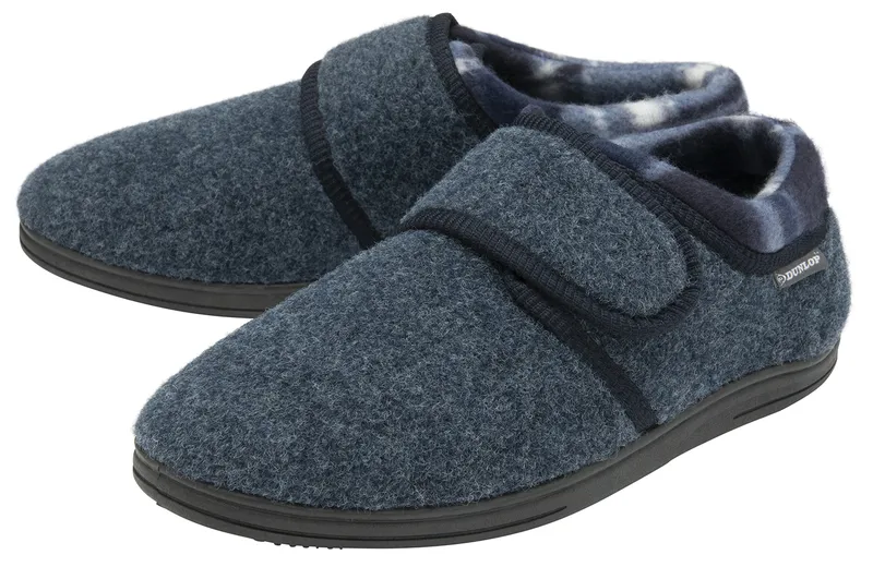 Dunlop Mens Velcro Slippers For Men