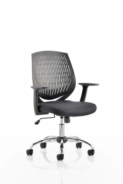 Dura Task Operator Chair Black With Arms - OP000014