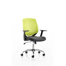 Dura Task Operator Chair Green With Arms - OP000016