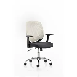 Dura Task Operator Chair White With Arms - OP000022