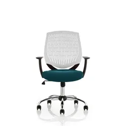 Dura White Back Bespoke Colour Seat Maringa Teal
