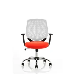 Dura White Back Bespoke Colour Seat Tabasco Orange