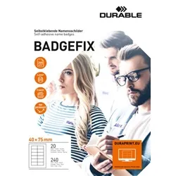 Durable Badgefix Self-Adhesive 40x75mm