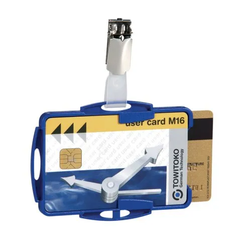 Durable Duo Security Pass Holder Blue (25 Pack)