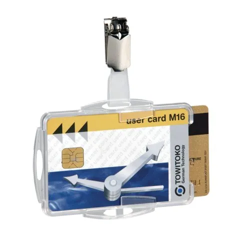 Durable Duo Security Pass Holder Clear (25 Pack)