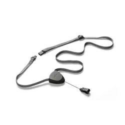 Durable Flex Badge Reel Lanyard Black