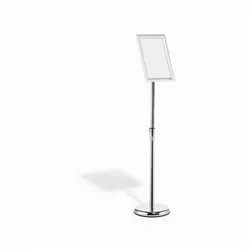 Durable Floor Infostand With Aluminium Snap Frame A4 Silver 479823