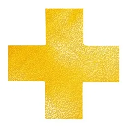 Durable Floor Shape 'Cross' Yellow