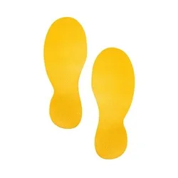Durable Floor Shape 'Foot' Yellow