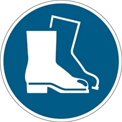Durable Floor 'Use Foot Protection' Sign