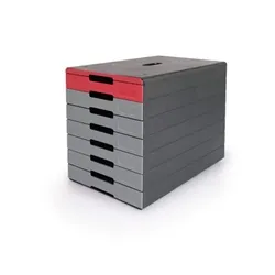 Durable Idealbox Eco 7 Drawer Box - Red
