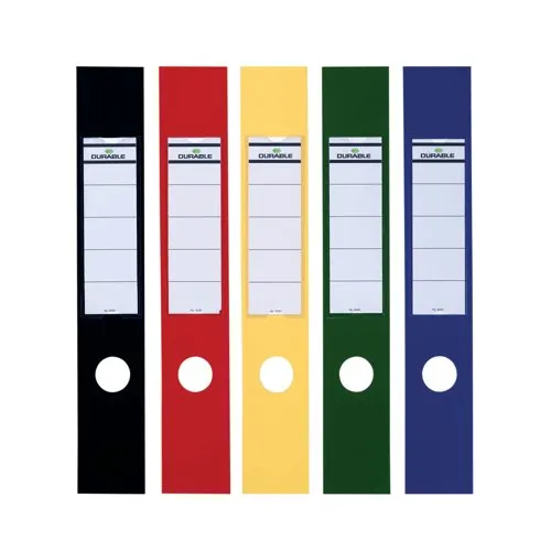 Durable Ordofix Spine Labels for Lever Arch File Assorted