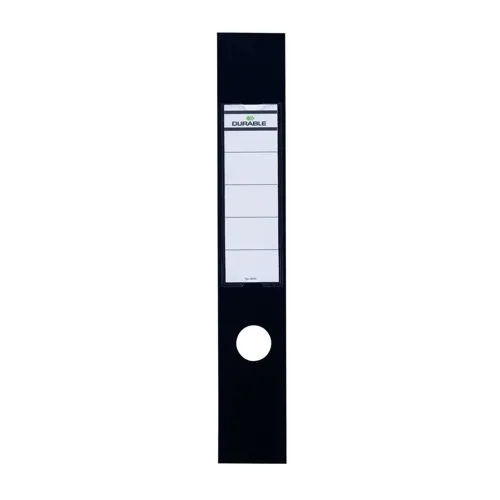 Durable Ordofix Spine Labels Self-adhesive Pvc Black [Pack 10]-8090/01