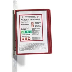 Durable Vario Magnet Wall 5 A4 Red