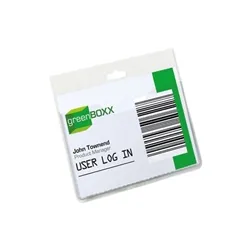 Durable Visitor Badge 60x90mm Clear (20 Pack)