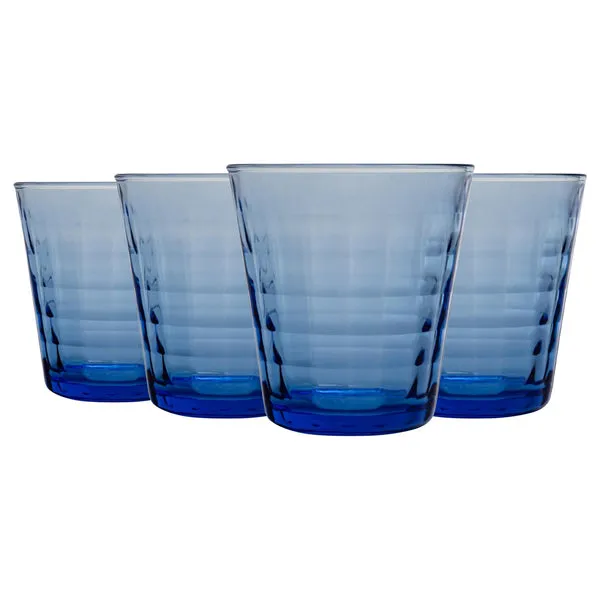 Duralex Prisme Drinking Glasses - 220ml - Blue - Pack of 4 Blue
