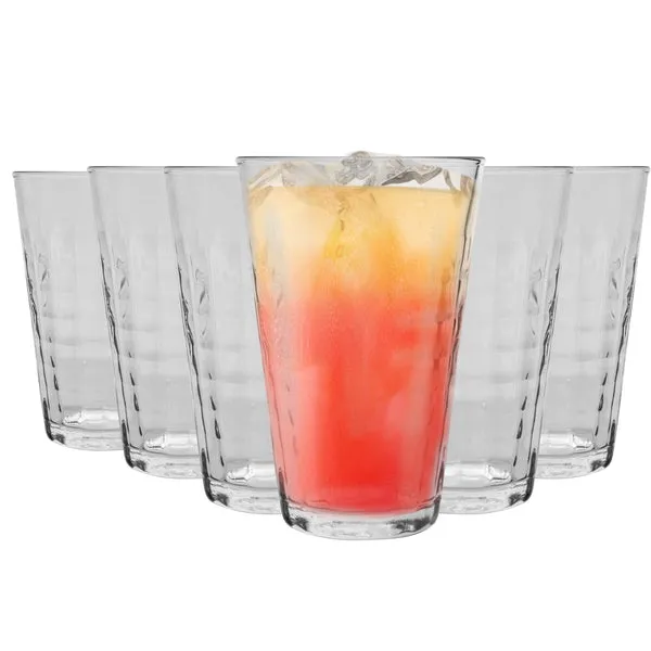 Duralex Prisme Water / Juice Hiball Glasses - 330ml - Pack of 6 in Clear Clear