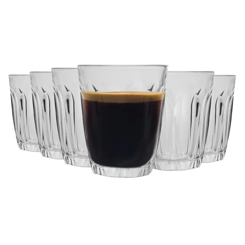Duralex Provence Shot Glass Espresso Cups - 90ml Drinking Glasses - Pack of 6 in Clear Clear