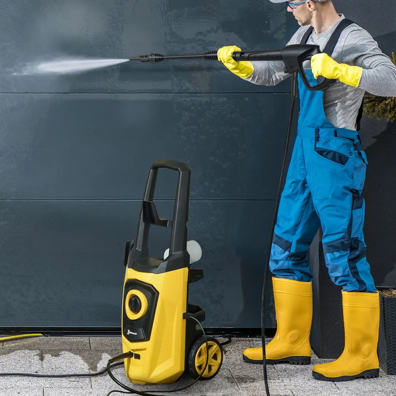 High-Performance Power Washer 1800W, 150 Bar, 510 L/h Yellow - Durhand