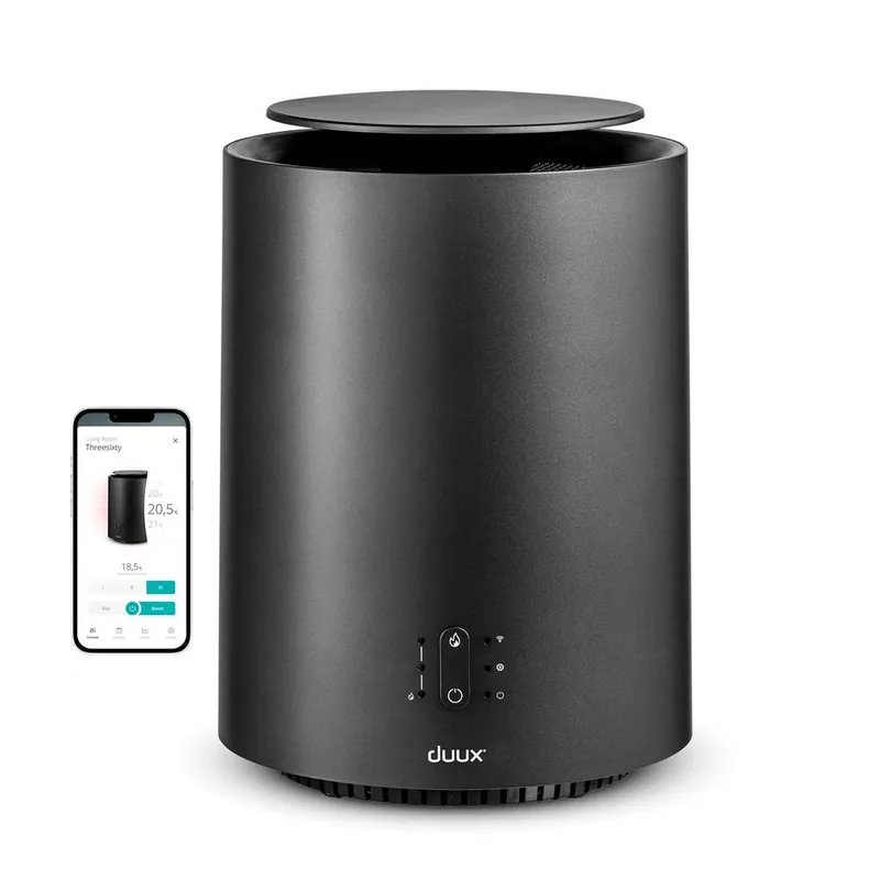 Duux Threesixty Smart Fan Heater, 1800W - Grey Grey