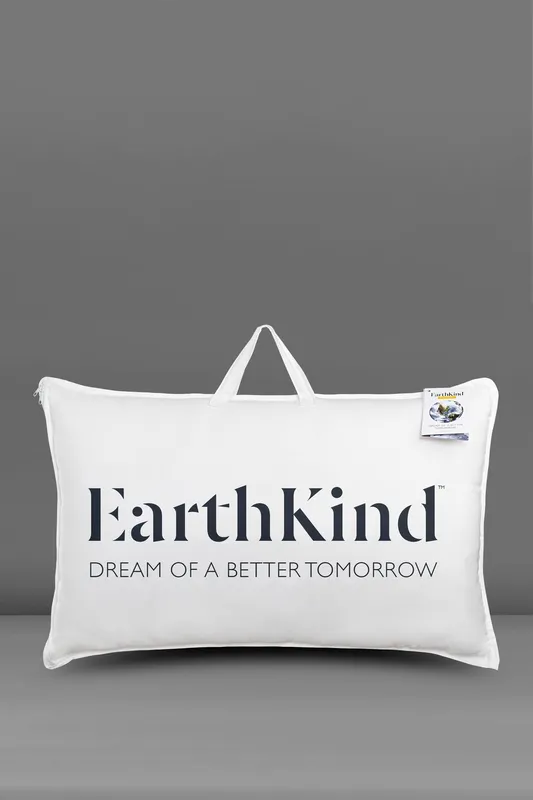 EarthKind 2 Pack Feather & Down Medium Support Pillows in White White