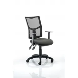 Eclipse II Task Operator Chair With Black Mesh Back Black Fab