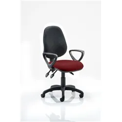 Eclipse Iii Lever Task Operator Chair Black Back Chilli Col