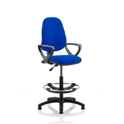 Eclipse Plus I Lever Task Operator Chair Blue With Loop Arms