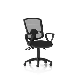 Eclipse Plus Iii Deluxe Mesh Back With Black Seat With Loop Arms