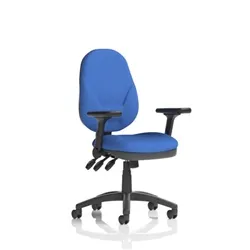 Eclipse Plus XL Operator Chair Blue Adjustable Folding Arms