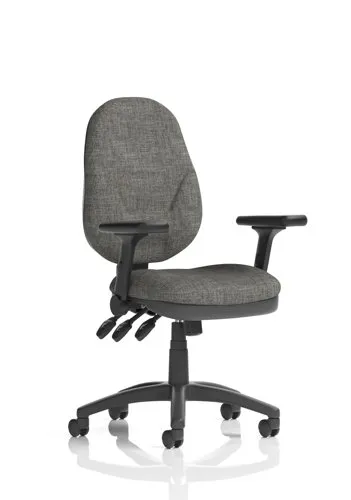 Eclipse Plus XL Operator Chair Charcoal Adjustable Folding Arms
