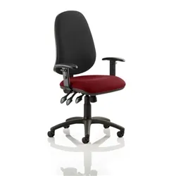 Eclipse XL Iii Lever Task Operator Chair Black Back Chilli