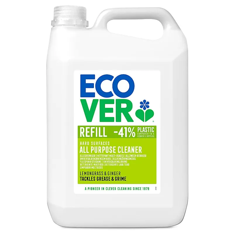 SC Johnson Ecover 4005098 Hard Surfaces All Purpose Cleaner Refill Lemongrass & Ginger 5L