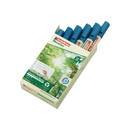 edding 28 EcoLine Whiteboard Bullet Tip Marker Blue PK10