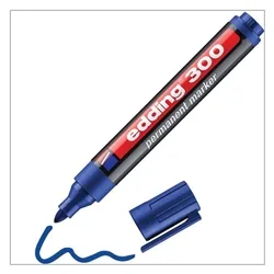edding 300 Permanent Makrer A8 Bullet Blue Box of 10