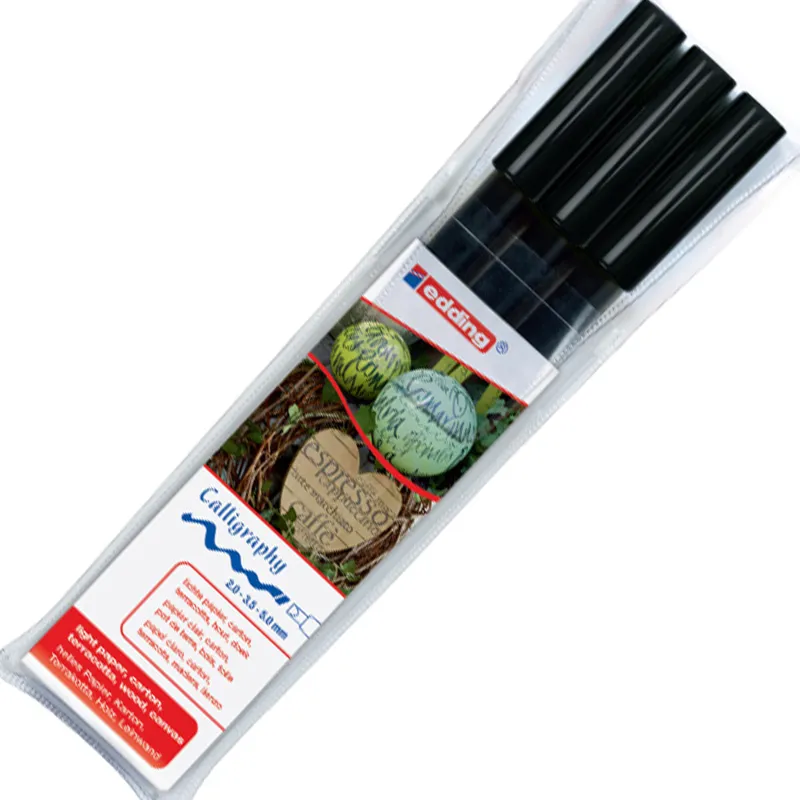 Edding 4-1255-3-001 1255 Calligraphy Pen Black 3 Pack