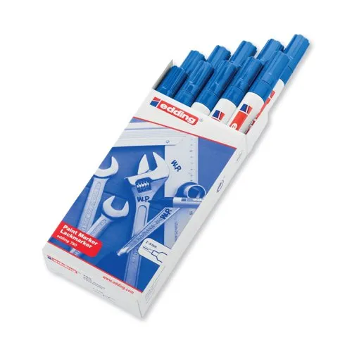 edding 750 Paint Marker Bullet Tip 2-4mm Blue [Pack 10] - 4-750003